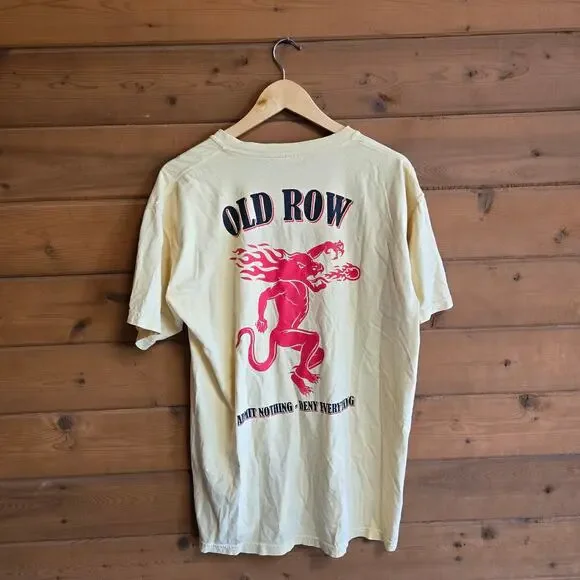 Old Row Bar Tshirt Frat Yellow Comfort Colors Shirt Large Unisex College Party - Picture 2 of 5